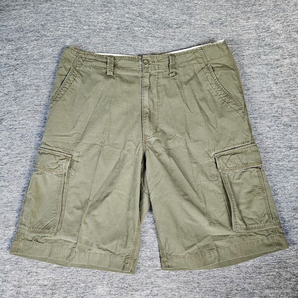 Polo Jeans TDMK Service No.55-TWR Cargo Shorts Men’s Size 38 Olive Green Ripstop